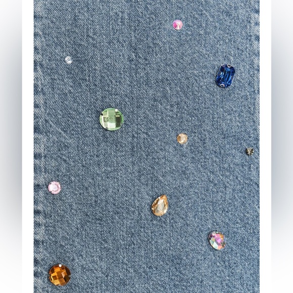 Zara TRF Jewel Denim Dress - Picture 5 of 6